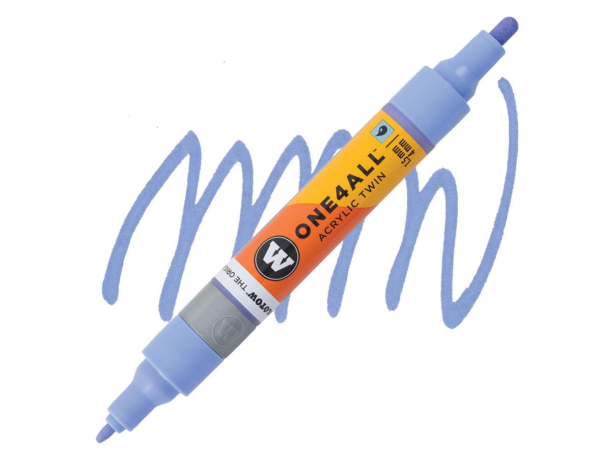 MOLOTOW ONE4ALL TWIN MARKER 209 1,5-4MM BLUE VIOLET PASTEL 1