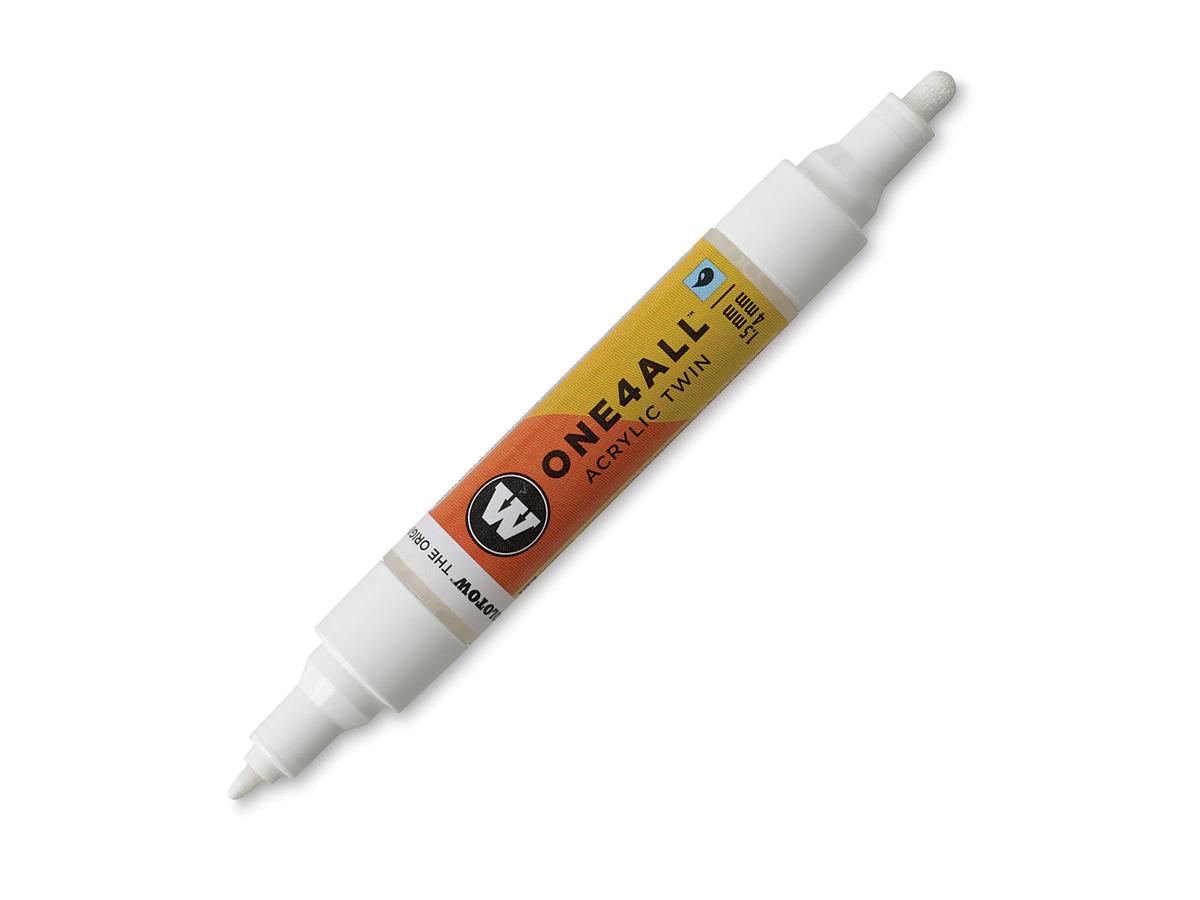MOLOTOW ONE4ALL TWIN MARKER 160 1,5-4MM SIGNAL WHITE 1