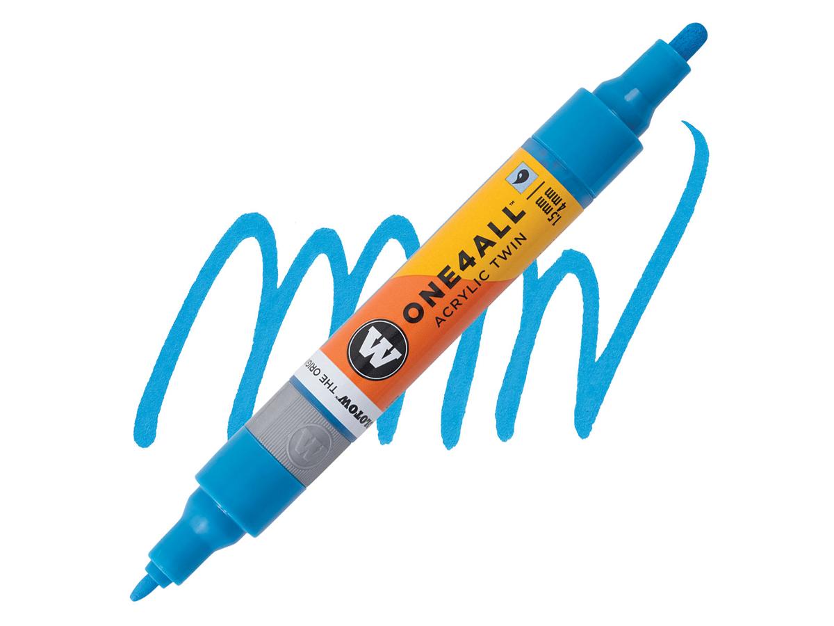 MOLOTOW ONE4ALL TWIN MARKER 161 1,5-4MM SHOCK BLUE MIDDLE 1