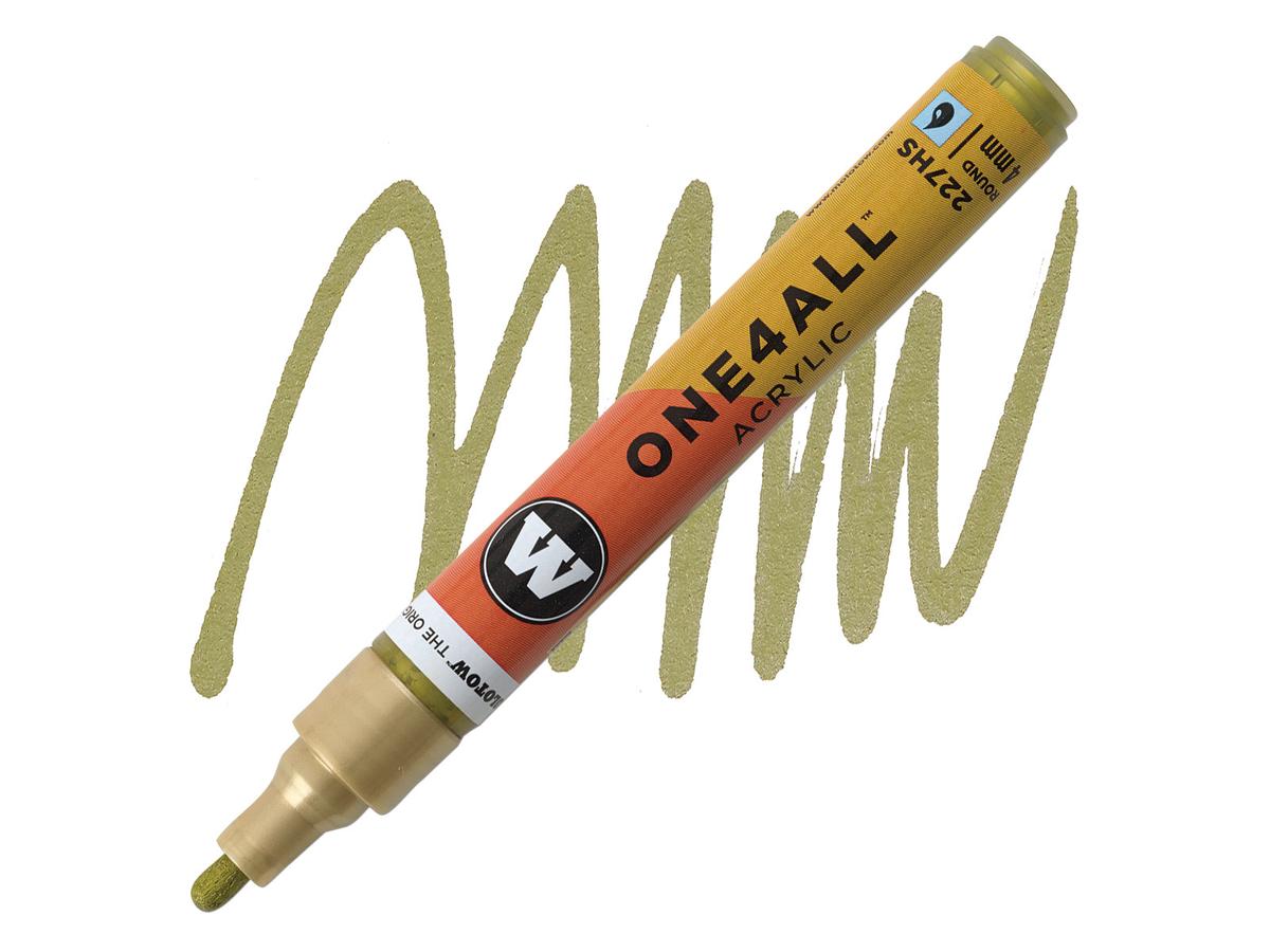 MOLOTOW ONE4ALL MARKER 227HS 228 4MM METALLIC GOLD 1