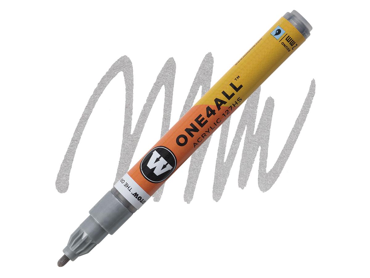 MOLOTOW ONE4ALL MARKER 127HS 227 2MM METALLIC SILVER 1